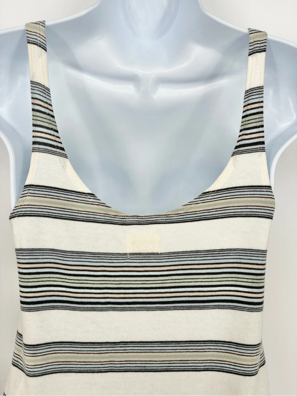 Hurley Striped Cotton Knit Scoop Neck Maxi Dress XS